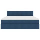 Letto con contenitore e LED Blu 180 x 200 cm Poliestere