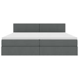 Letto con contenitore e LED Grigio scuro 200 x 200 cm