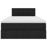 Letto con contenitore e LED Nero 120 x 200 cm Poliestere