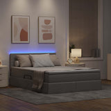 Letto con contenitore e LED con led Talpa 140 x 200 cm Tessuto