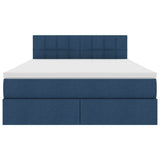 Letto con contenitore e LED Blu 140 x 200 cm Poliestere