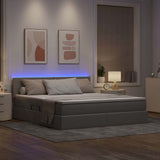 Letto con contenitore LED e materasso Tortora 160 x 200 cm