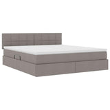Letto con contenitore LED e materasso Tortora 160 x 200 cm