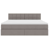 Letto con contenitore LED e materasso Tortora 160 x 200 cm