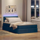 Letto con contenitore e LED Blu 120 x 200 cm Poliestere