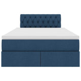 Letto con contenitore e LED Blu 120 x 200 cm Poliestere