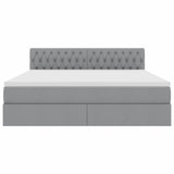 Letto con contenitore e LED Grigio chiaro 180 x 200 cm