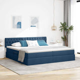 Letto con contenitore e LED Blu 200 x 200 cm Poliestere