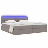 Letto con contenitore e LED con led Talpa 200 x 200 cm Tessuto
