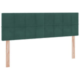 Letto con contenitore e LED Verde Scuro 140 x 190 cm Velluto