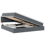 Letto con contenitore e LED Grigio scuro 200 x 200 cm Velluto