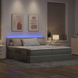 Letto con testiera Grigio chiaro 180 x 200 cm Tessuto