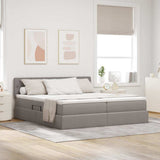 Letto con luci a strisce a LED Talpa 200 x 200 cm Tessuto