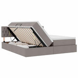Letto con luci a strisce a LED Talpa 200 x 200 cm Tessuto