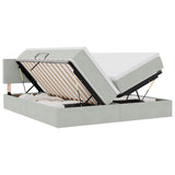 Letto con testiera Grigio chiaro 180 x 200 cm Velluto