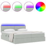 Letto con testiera Grigio chiaro 180 x 200 cm Velluto