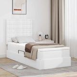 Letto con Contenitore Bianco Puro 90 x 200 cm Pelle Sintetica