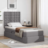 Letto con Contenitore Grigio 90 x 200 cm Pelle Sintetica
