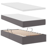 Letto con Contenitore Grigio 90 x 200 cm Pelle Sintetica