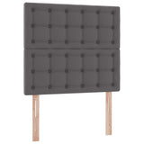 Letto con Contenitore Grigio 90 x 200 cm Pelle Sintetica