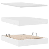 Letto con Contenitore Bianco Puro 140 x 190 cm Pelle Sintetica