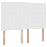 Letto con Contenitore Bianco Puro 140 x 190 cm Pelle Sintetica