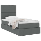 Letto con contenitore e materasso Grigio scuro 90 x 200 cm