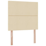 Letto con contenitore e materasso Crema 100 x 200 cm Tessuto