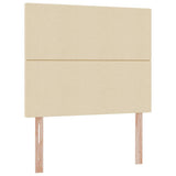 Letto con contenitore e materasso Crema 120 x 200 cm Tessuto