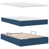 Letto con Contenitore Blu 120 x 200 cm Pelle Sintetica