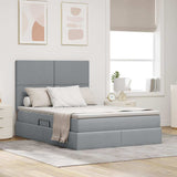 Letto con Contenitore con materasso Grigio chiaro 140 x 190 cm