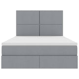 Letto con Contenitore con materasso Grigio chiaro 140 x 190 cm