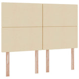 Letto con contenitore e materasso Crema 140 x 200 cm Tessuto
