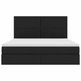 Letto con Contenitore Nero 160 x 200 cm Pelle Sintetica