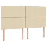 Letto con contenitore e materasso Crema 160 x 200 cm Tessuto