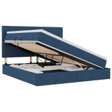 Letto con Contenitore Blu 160 x 200 cm Pelle Sintetica