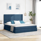 Letto con Contenitore Blu 180 x 200 cm Pelle Sintetica