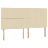 Letto con contenitore e materasso Crema 200 x 200 cm Tessuto