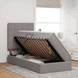 Letto con contenitore e materasso Talpa 90 x 190 cm Tessuto