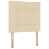 Letto con contenitore e materasso Crema 100 x 200 cm Tessuto