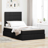 Letto con Contenitore Nero 120 x 190 cm Pelle Sintetica