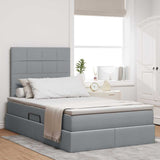Letto con Contenitore con materasso Grigio chiaro 120 x 200 cm