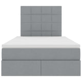 Letto con Contenitore con materasso Grigio chiaro 120 x 200 cm