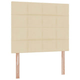 Letto con contenitore e materasso Crema 120 x 200 cm Tessuto