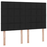 Letto con contenitore e materasso Nero 140 x 190 cm Tessuto