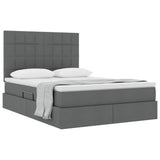Letto con Contenitore Grigio scuro 140 x 200 cm Pelle Sintetica