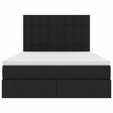 Letto con Contenitore Nero 140 x 200 cm Pelle Sintetica