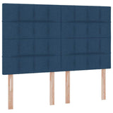 Letto con contenitore e materasso Blu 140 x 200 cm Tessuto