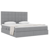 Letto con Contenitore con materasso Grigio chiaro 160 x 200 cm