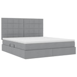 Letto con Contenitore con materasso Grigio chiaro 180 x 200 cm
